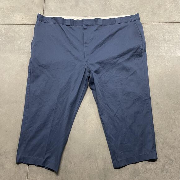 Dickies Pants Mens 60x32 Navy Blue 874 Original Work Twill Workwear Flat Front - Picture 1 of 7